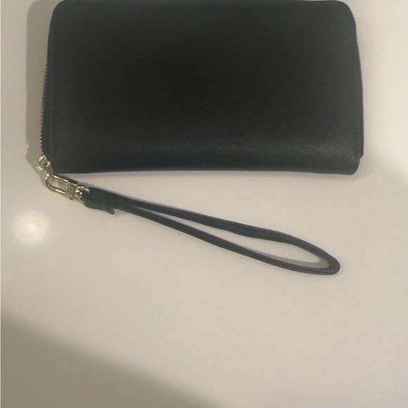 Steve Madden Black Wristlet Wallet with Gold Accent - Picture 3 of 5